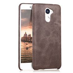 Soft Luxury Leather Snap On Case for Huawei Enjoy 7 Plus Brown