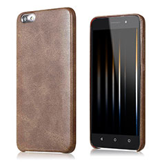 Soft Luxury Leather Snap On Case for Huawei Honor 4X Brown