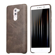 Soft Luxury Leather Snap On Case for Huawei Honor 6X Pro Brown