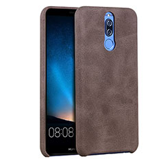 Soft Luxury Leather Snap On Case for Huawei Mate 10 Lite Brown