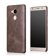 Soft Luxury Leather Snap On Case for Huawei Mate 8 Brown