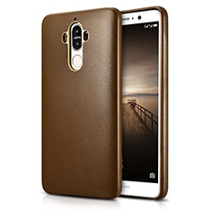 Soft Luxury Leather Snap On Case for Huawei Mate 9 Brown