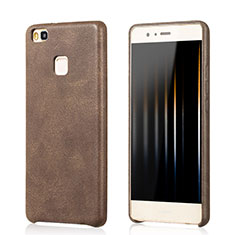 Soft Luxury Leather Snap On Case for Huawei P9 Lite Brown