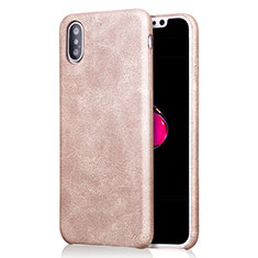 Soft Luxury Leather Snap On Case L01 for Apple iPhone Xs Max Gold