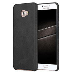 Soft Luxury Leather Snap On Case L01 for Samsung Galaxy C5 Pro C5010 Black