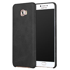Soft Luxury Leather Snap On Case L01 for Samsung Galaxy C9 Pro C9000 Black