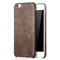Soft Luxury Leather Snap On Case L02 for Apple iPhone 6 Plus Brown