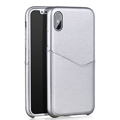 Soft Luxury Leather Snap On Case L05 for Apple iPhone X White