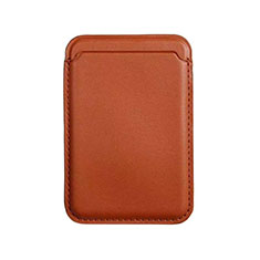 Soft Luxury Leather Wallet with Mag-Safe Magnetic for Apple iPhone 12 Brown