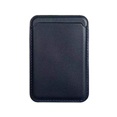 Soft Luxury Leather Wallet with Mag-Safe Magnetic for Apple iPhone 12 Pro Max Navy Blue