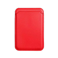 Soft Luxury Leather Wallet with Mag-Safe Magnetic for Apple iPhone 12 Red
