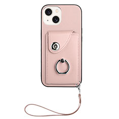 Soft Silicone Gel Leather Snap On Case Cover BF1 for Apple iPhone 14 Plus Rose Gold