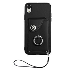 Soft Silicone Gel Leather Snap On Case Cover BF1 for Apple iPhone XR Black