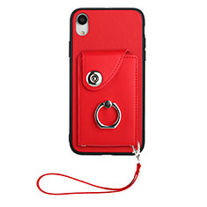 Soft Silicone Gel Leather Snap On Case Cover BF1 for Apple iPhone XR Red