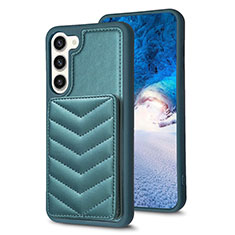 Soft Silicone Gel Leather Snap On Case Cover BF1 for Samsung Galaxy S22 Plus 5G Green