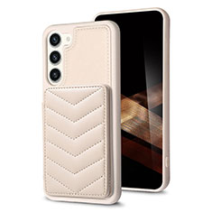 Soft Silicone Gel Leather Snap On Case Cover BF1 for Samsung Galaxy S24 Plus 5G Khaki
