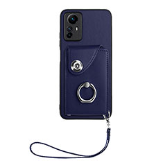 Soft Silicone Gel Leather Snap On Case Cover BF1 for Xiaomi Redmi Note 12S Blue