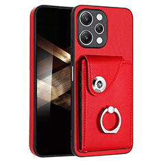Soft Silicone Gel Leather Snap On Case Cover BF2 for Xiaomi Redmi 12 4G Red