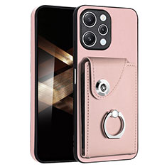 Soft Silicone Gel Leather Snap On Case Cover BF2 for Xiaomi Redmi 12 4G Rose Gold