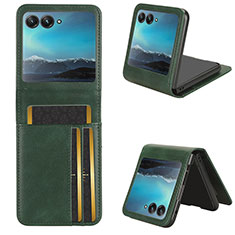 Soft Silicone Gel Leather Snap On Case Cover CX1 for Motorola Moto Razr 40 Ultra 5G Green