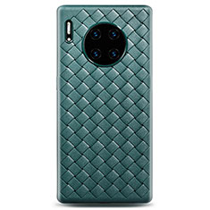 Soft Silicone Gel Leather Snap On Case Cover D01 for Huawei Mate 30 Green