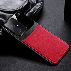 Soft Silicone Gel Leather Snap On Case Cover FL1 for Huawei Honor 100 5G Red