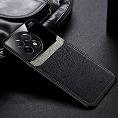Soft Silicone Gel Leather Snap On Case Cover FL1 for OnePlus Ace 2 5G Black