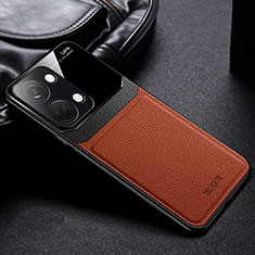 Soft Silicone Gel Leather Snap On Case Cover FL1 for OnePlus Nord 3 5G Brown