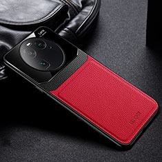Soft Silicone Gel Leather Snap On Case Cover FL1 for Oppo Find X6 5G Red