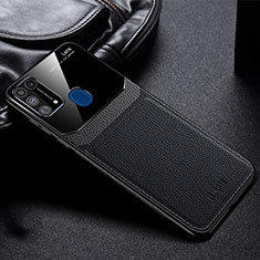 Soft Silicone Gel Leather Snap On Case Cover FL1 for Samsung Galaxy M31 Black