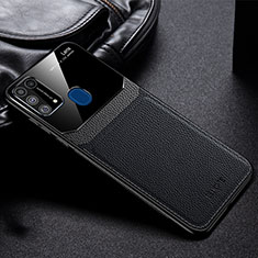 Soft Silicone Gel Leather Snap On Case Cover FL1 for Samsung Galaxy M31 Prime Edition Black