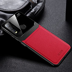 Soft Silicone Gel Leather Snap On Case Cover FL1 for Vivo Y50 Red