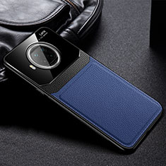 Soft Silicone Gel Leather Snap On Case Cover FL1 for Xiaomi Mi 10i 5G Blue