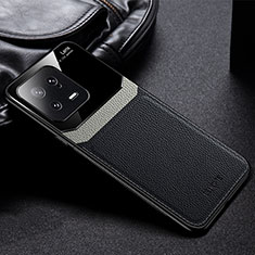 Soft Silicone Gel Leather Snap On Case Cover FL1 for Xiaomi Mi 13 5G Black