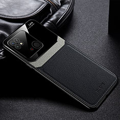 Soft Silicone Gel Leather Snap On Case Cover FL1 for Xiaomi Redmi 10 Power Black