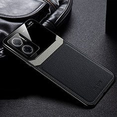 Soft Silicone Gel Leather Snap On Case Cover FL1 for Xiaomi Redmi 11 Prime 5G Black