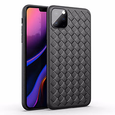 Soft Silicone Gel Leather Snap On Case Cover for Apple iPhone 11 Pro Black