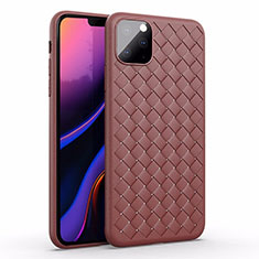 Soft Silicone Gel Leather Snap On Case Cover for Apple iPhone 11 Pro Brown