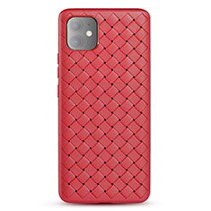 Soft Silicone Gel Leather Snap On Case Cover for Apple iPhone 11 Red