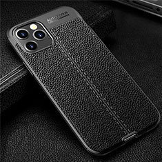 Soft Silicone Gel Leather Snap On Case Cover for Apple iPhone 12 Max Black