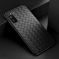 Soft Silicone Gel Leather Snap On Case Cover for Huawei Enjoy 20 Pro 5G Black