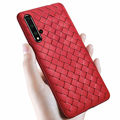 Soft Silicone Gel Leather Snap On Case Cover for Huawei Honor 20 Red