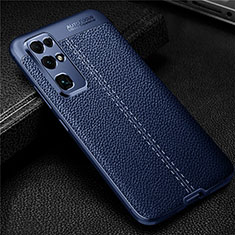 Soft Silicone Gel Leather Snap On Case Cover for Huawei Honor 30 Blue