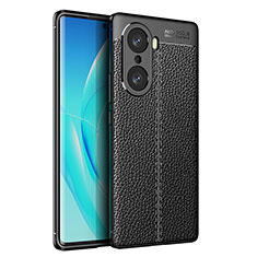 Soft Silicone Gel Leather Snap On Case Cover for Huawei Honor 60 5G Black