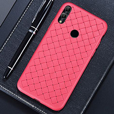 Soft Silicone Gel Leather Snap On Case Cover for Huawei Honor 8X Red