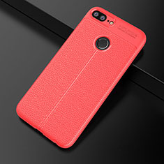 Soft Silicone Gel Leather Snap On Case Cover for Huawei Honor 9 Lite Red
