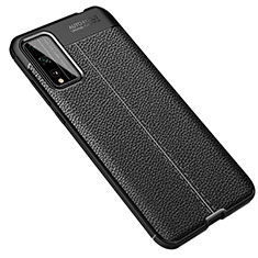 Soft Silicone Gel Leather Snap On Case Cover for Huawei Honor Play4T Pro Black