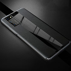 Soft Silicone Gel Leather Snap On Case Cover for Huawei Honor V30 5G Black