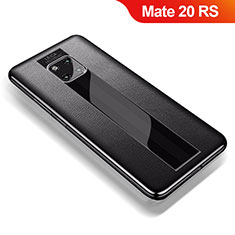 Soft Silicone Gel Leather Snap On Case Cover for Huawei Mate 20 RS Black