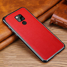 Soft Silicone Gel Leather Snap On Case Cover for Huawei Mate 20 X 5G Red